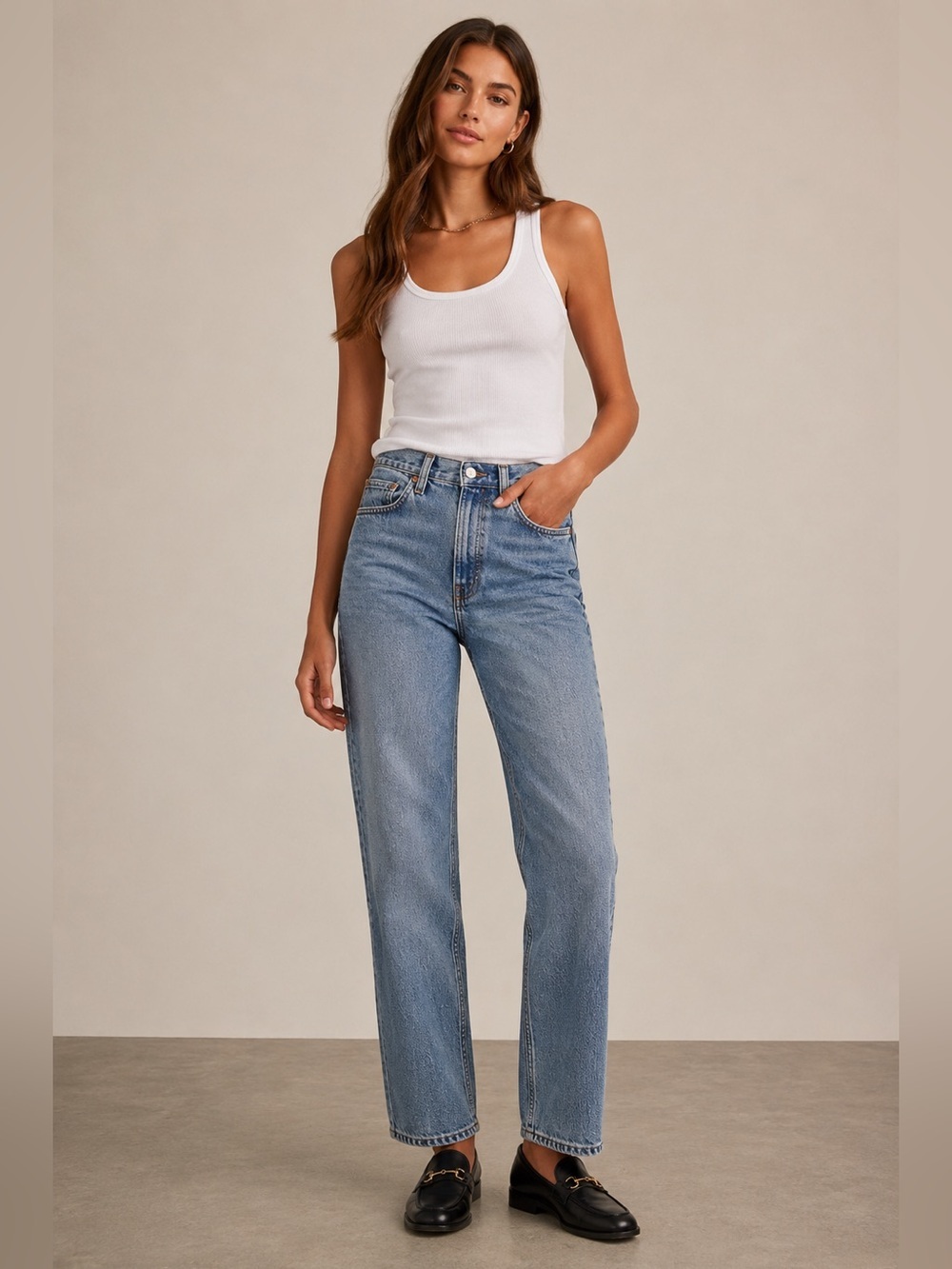 Madewell Straight-Leg Jeans in Light Blue Wash